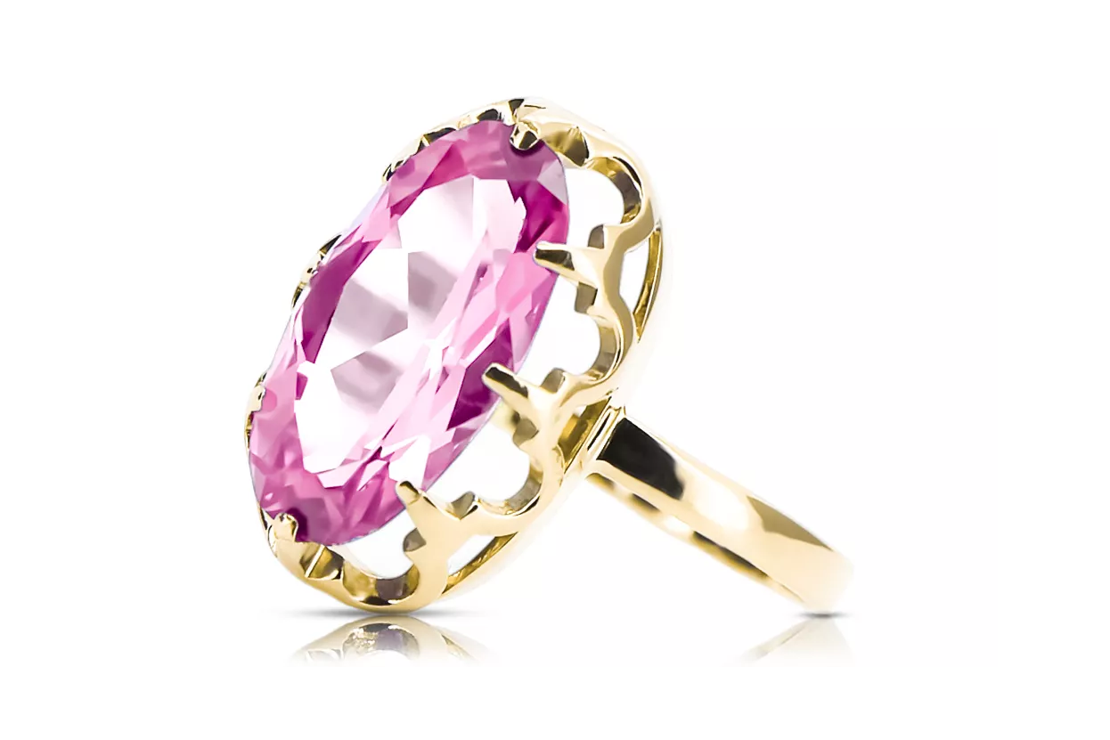 Amatista Oro amarillo de 14 quilates Anillo Joyería vintage vrc253y